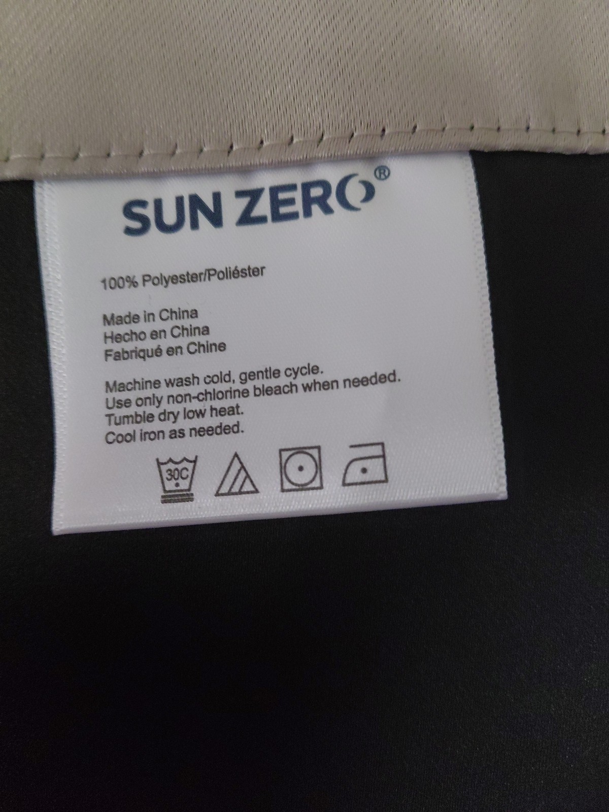 2 Panels Sun Zero #RN16798 Room Darkening Curtains Grommets Taupe / Black 11