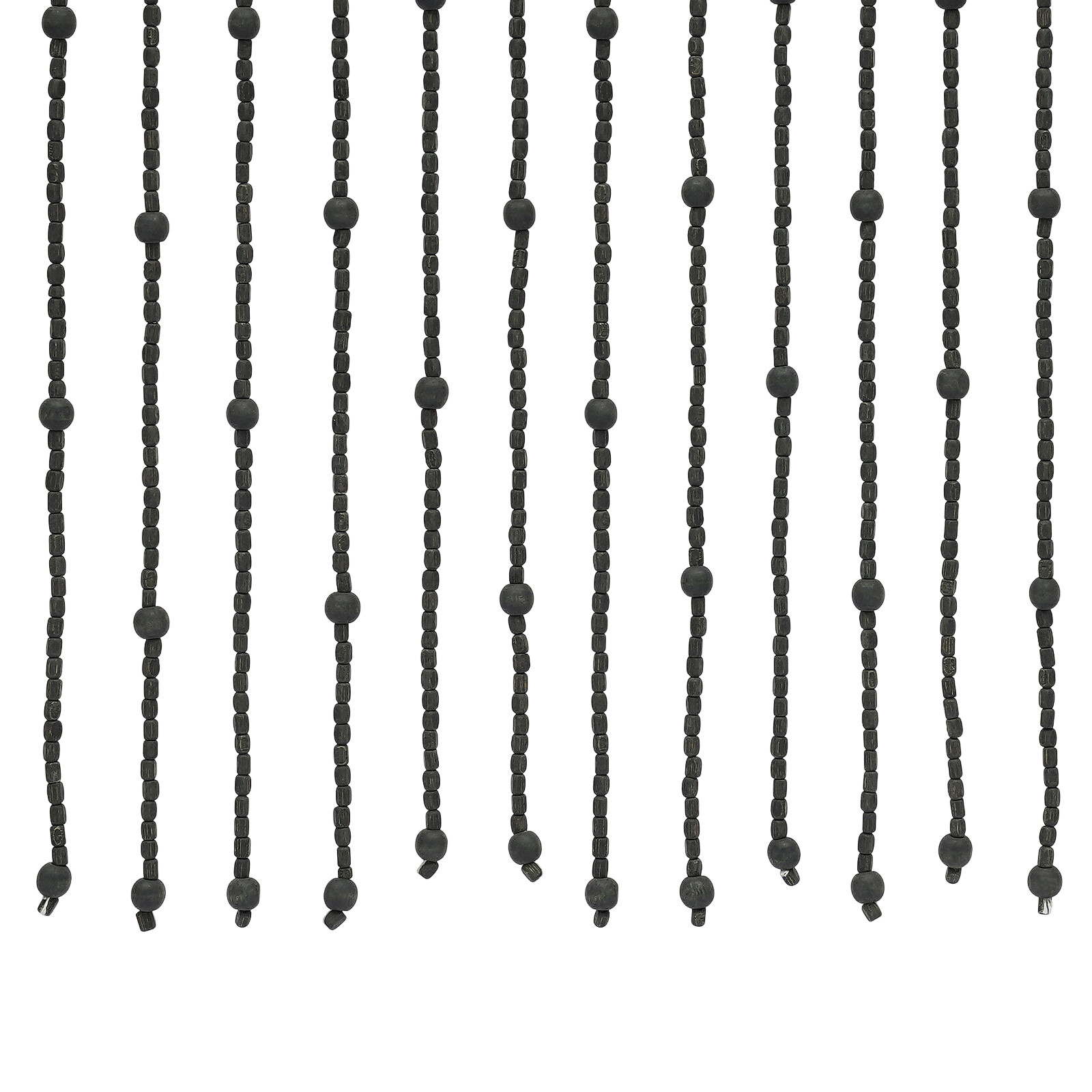 Natural Wood Black Door Curtain Beads, Front Door Decor Doorway Beads Curtains