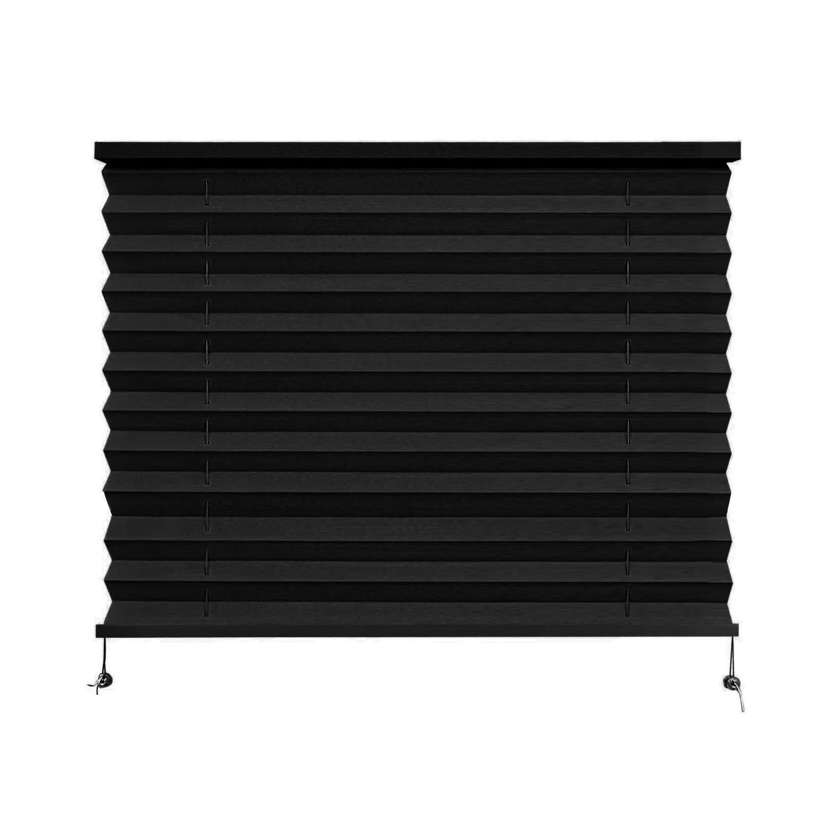 Pleated RV Blinds 26″ W x 18″ L – Black Shades for Campers & Trailers