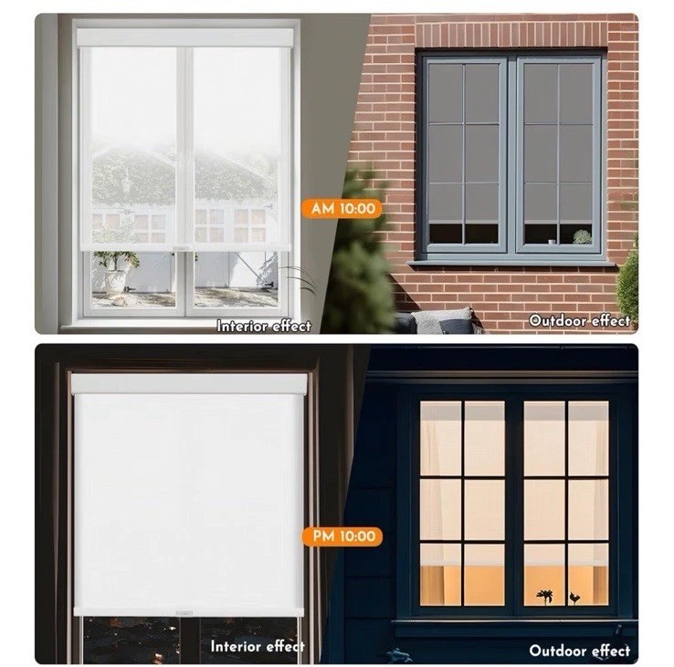 Persilux Sun Solar Roller Shades Light Filtering Blinds Windows 30”W X 72″H