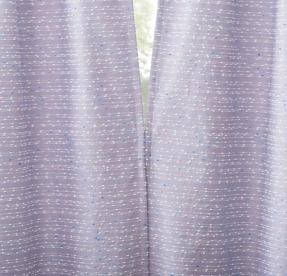 Generation By Sun Zero One Panel Curtain 40″ X 84″ Light Purple White Stripes (P