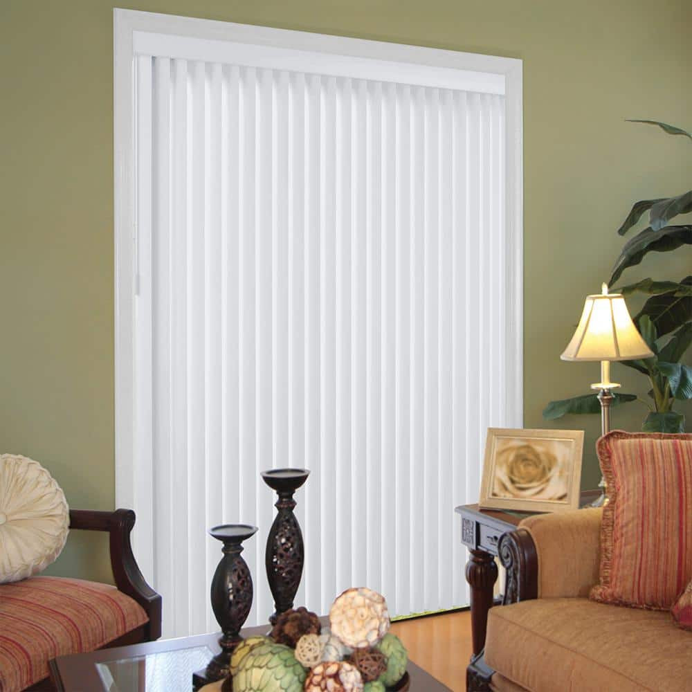 Room Darkening 3.5in Vertical Blind Kit for Sliding Door Window 78X84in White