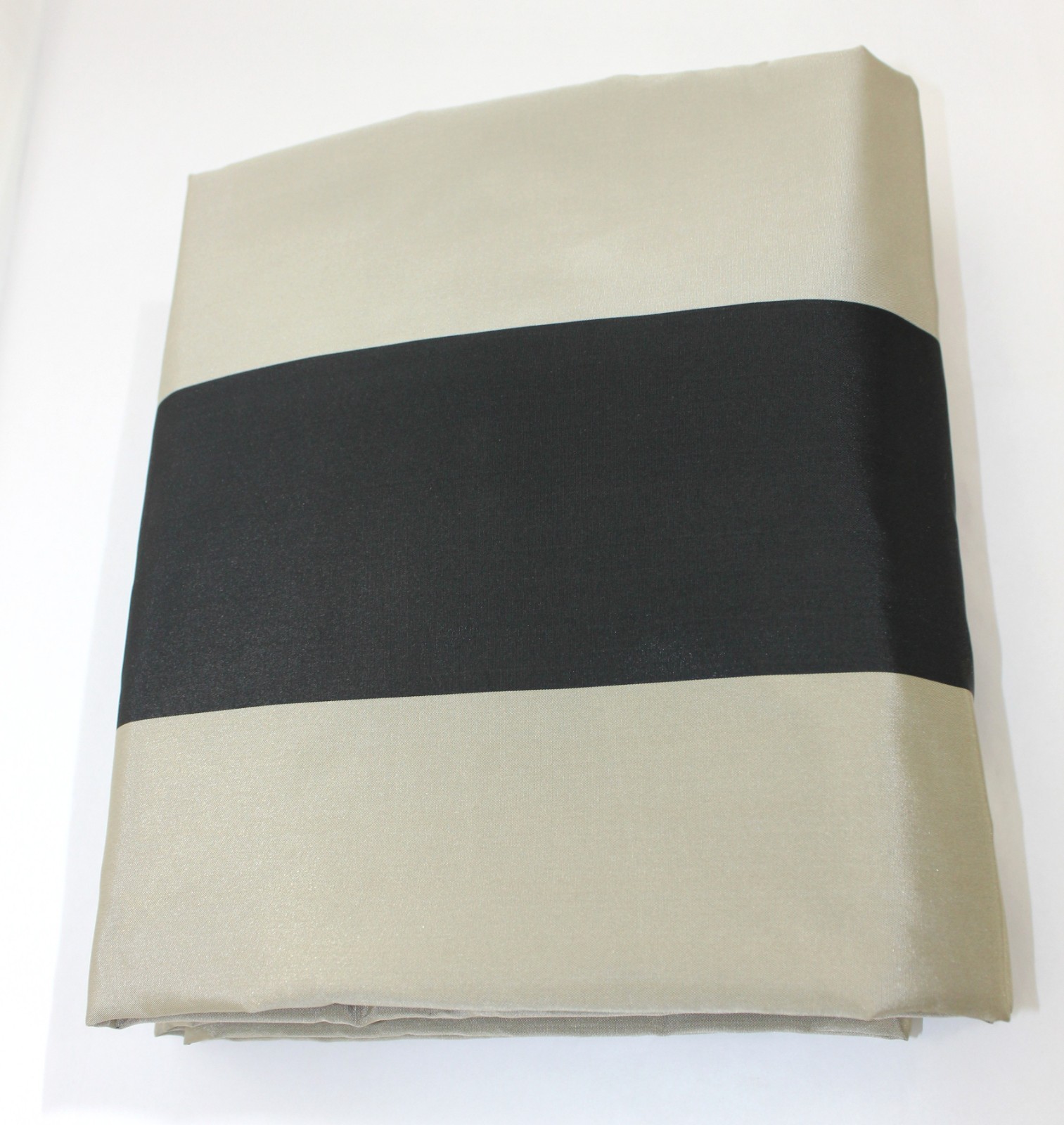 Striped Faux Silk Drapes Lined Weighted Curtains 50×84 Modern Color Block