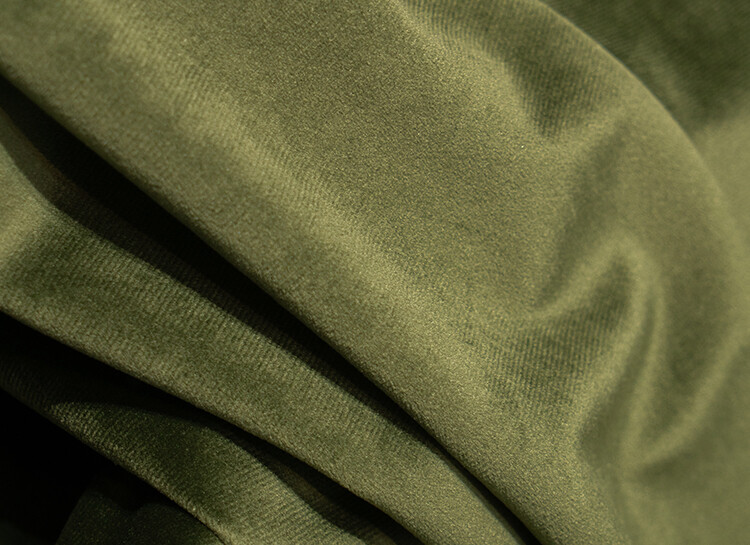 Custom green velvet embroidery thick French cloth curtain tulle drape C1774