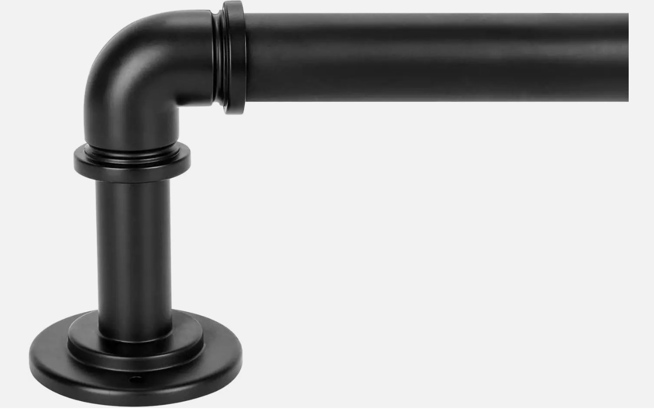 Rustic Curtain Rod, Industrial Curtain Rods for Windows 36″-88″