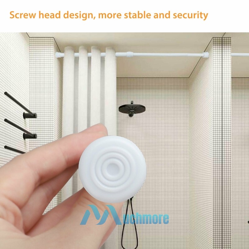 2 Pack Spring Tension Curtain Rods 23-43 Inches, White Spring Loaded Curtain Rod