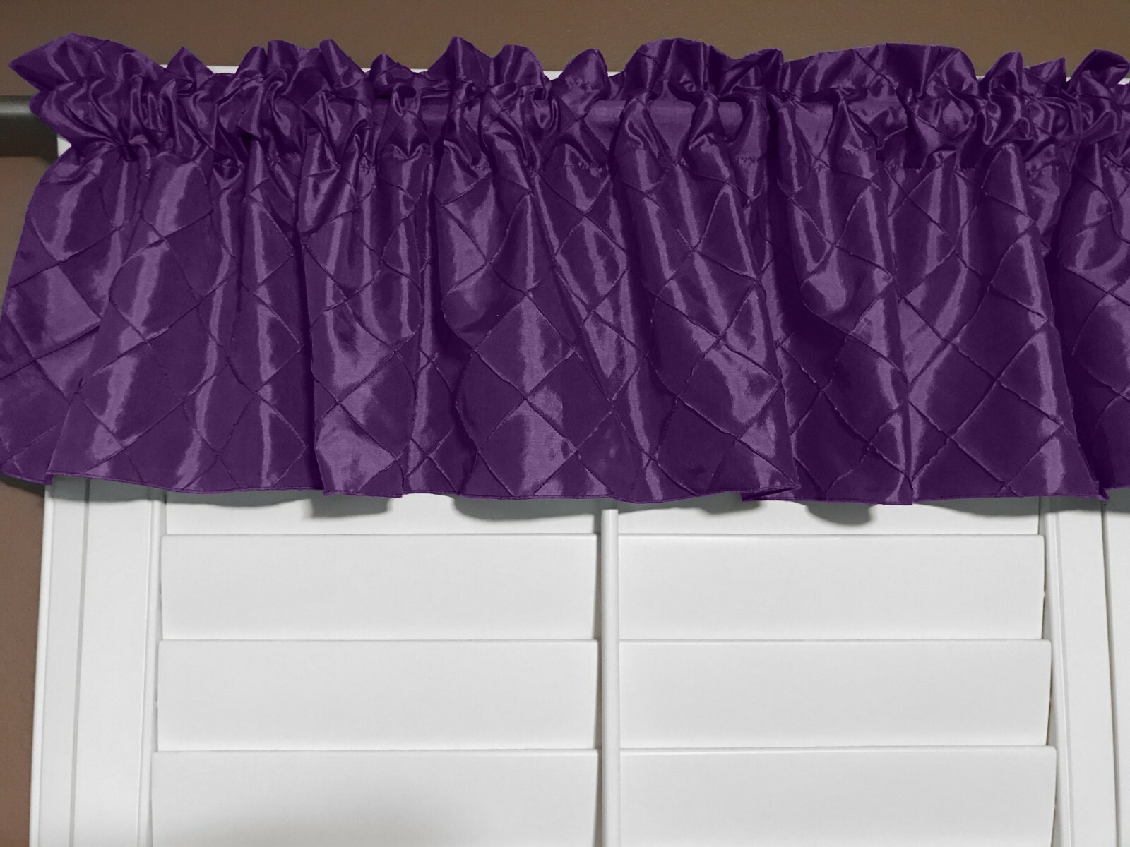 Taffeta Pintuck Kitchen Curtain/Valance Window Treatment 56 Inch Wide