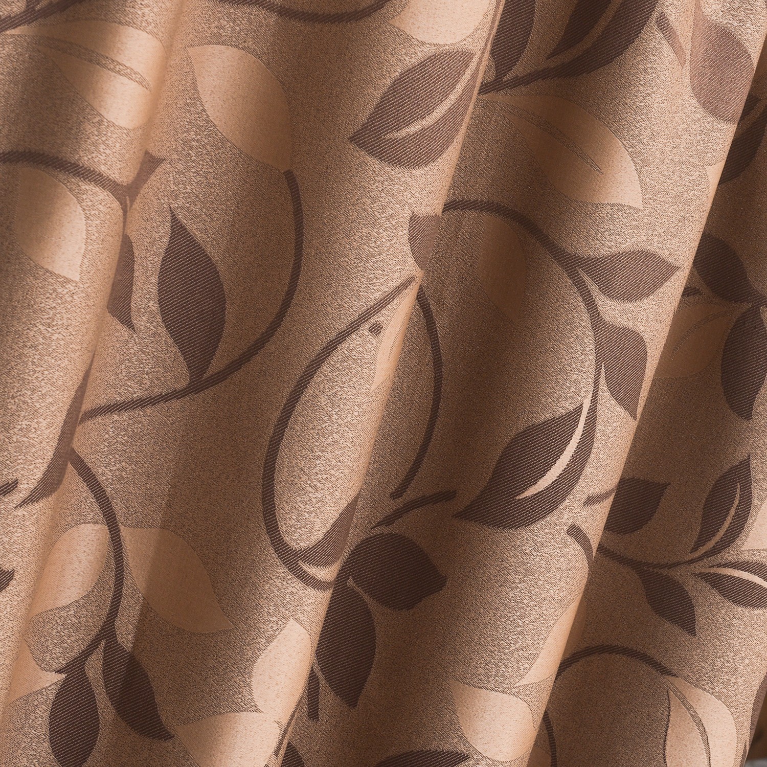 3 Panels Floral Sheer Curtains, Rod Pocket Cafe Voile Drapes, coffee