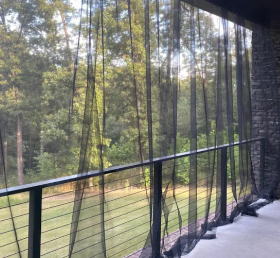 Outdoor Curtain Panel – No-see-um/Mosquito Netting Patio Curtain – Made to Order