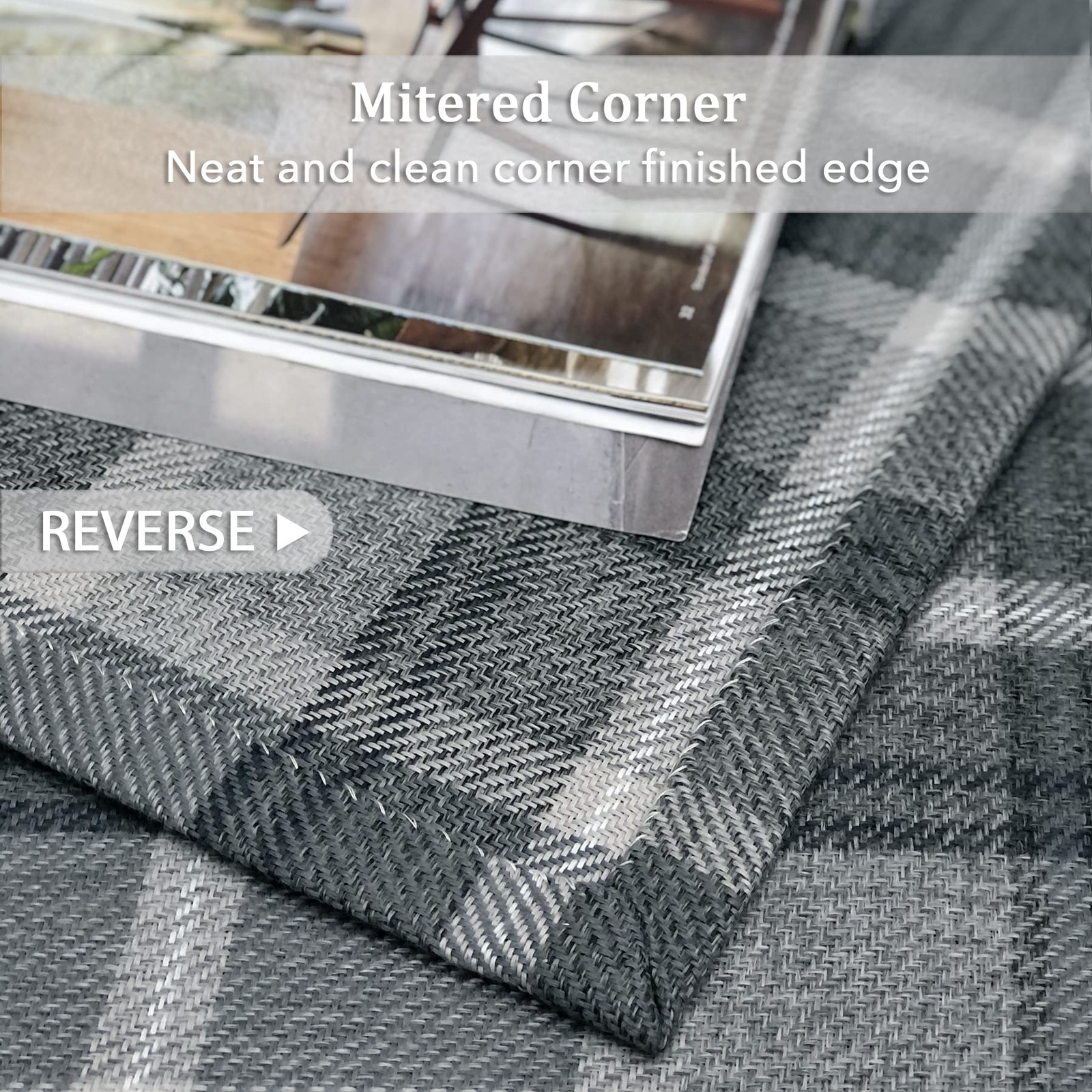 Grey Plaid Tartan Curtains Highland Woolen Look Check Modern Classic Window T…