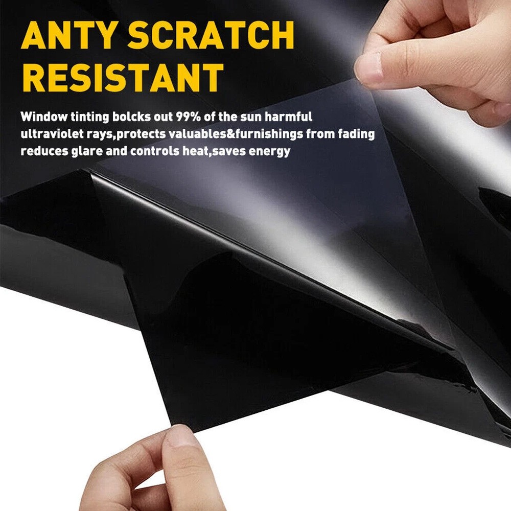 20″ x 10FT/20FT Uncut Roll Black Window Tint Film 5% VLT For Car Home Office