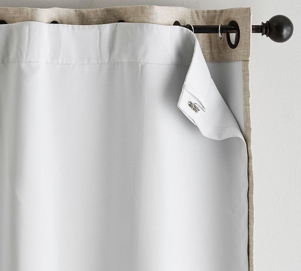 NIP Pottery Barn Universal Blackout Curtain Liner Light Gray