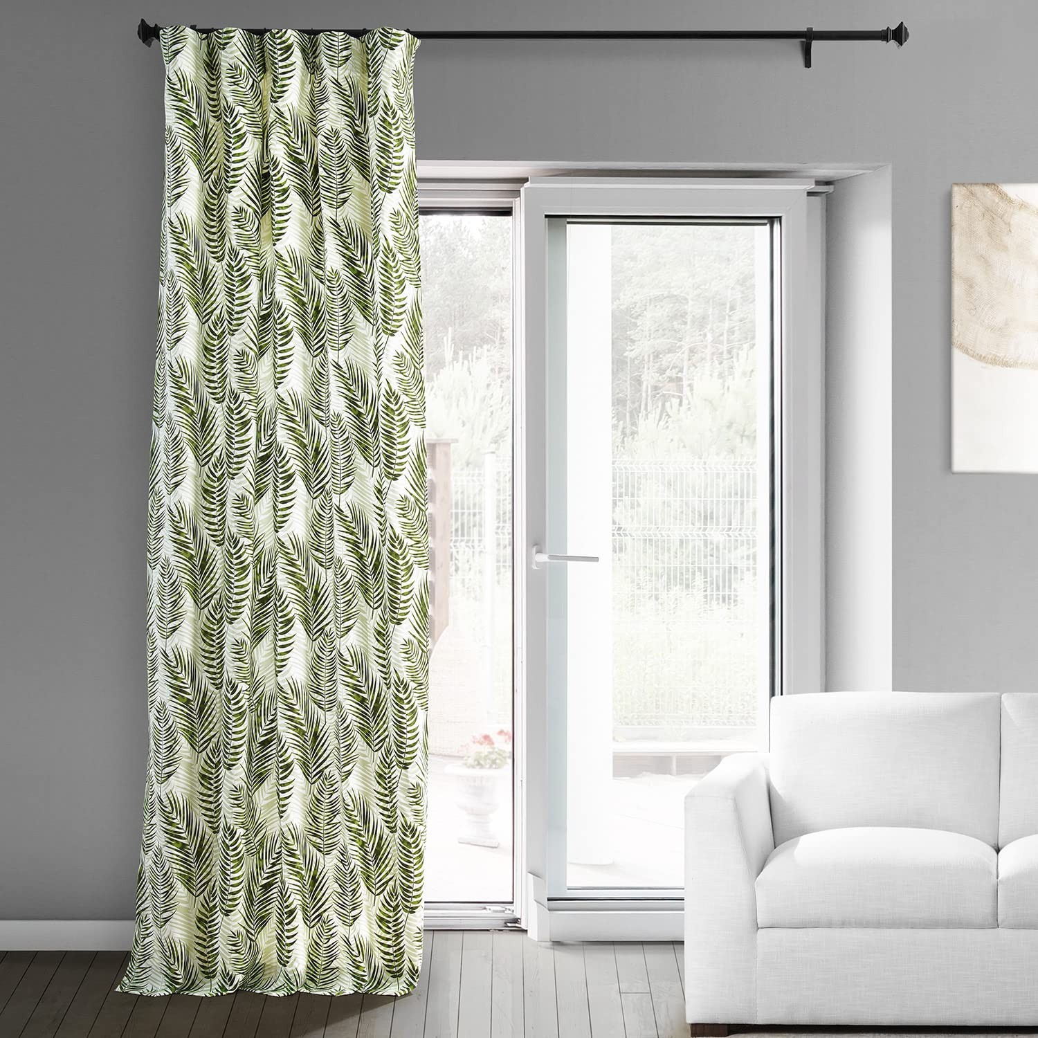 Cotton Printed Luxury Floral Curtains 108 Inches Long (1 Panel) Room Darkenin…