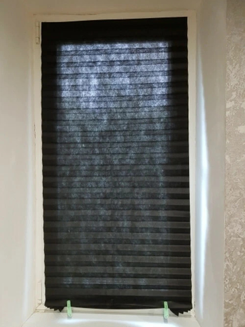 Pleated Window Paper Shades Light Filtering Blinds UV Half Blackout Curtain