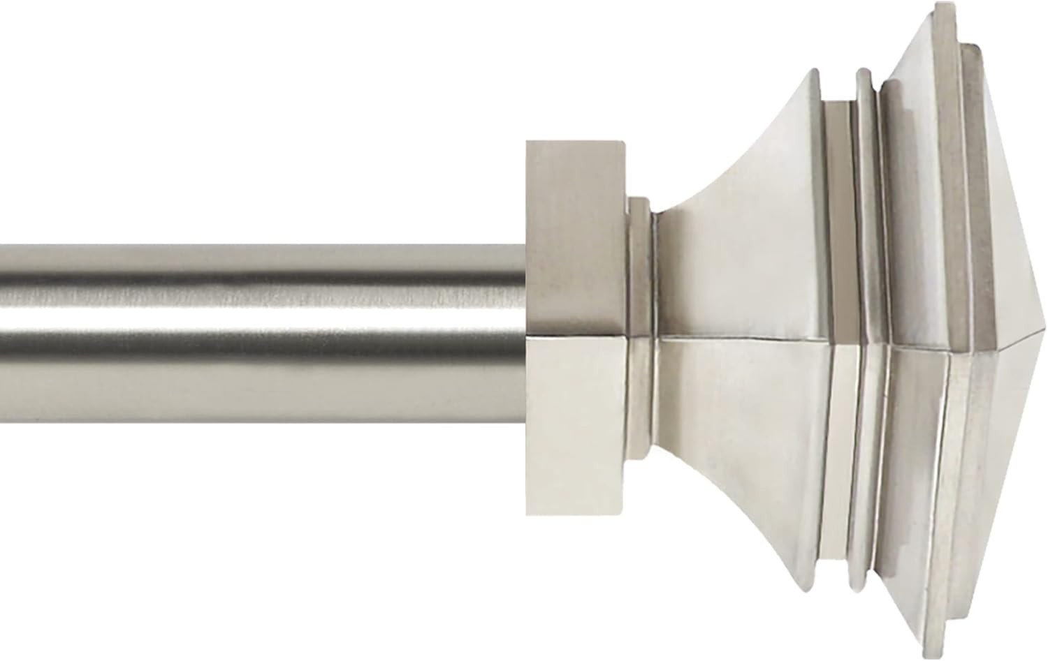 New Window Satin Silver Curtain Rod 1″ Adjust/Brackets Set 36″ to 66″ Fast Ship