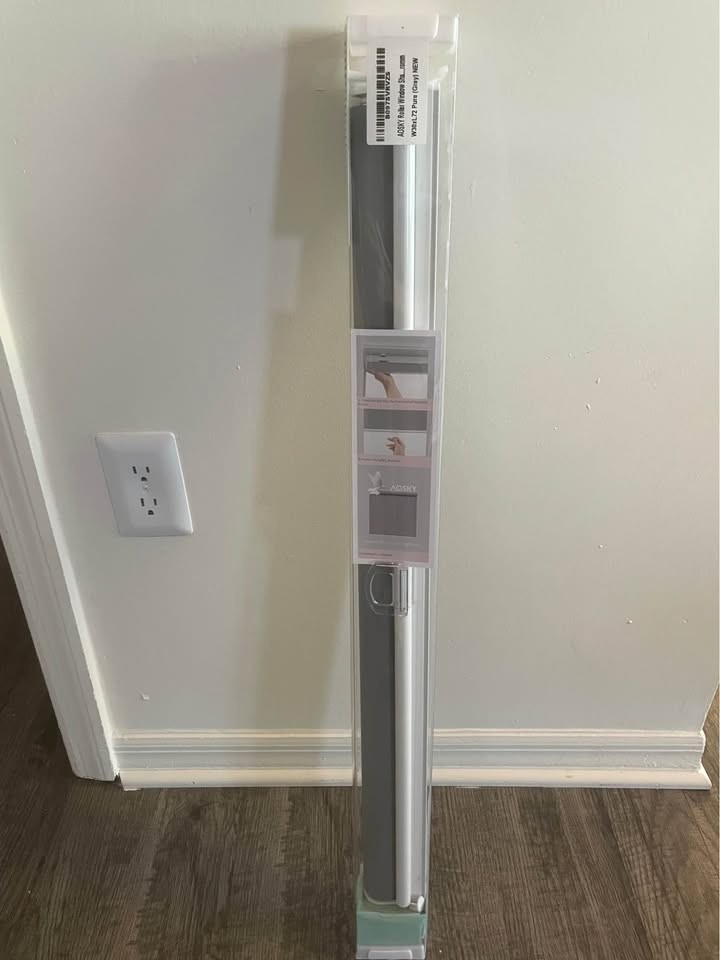 Cordless Blackout Roller Shade Light Blocking Room Darkening Rolled 30″ W x 72″H