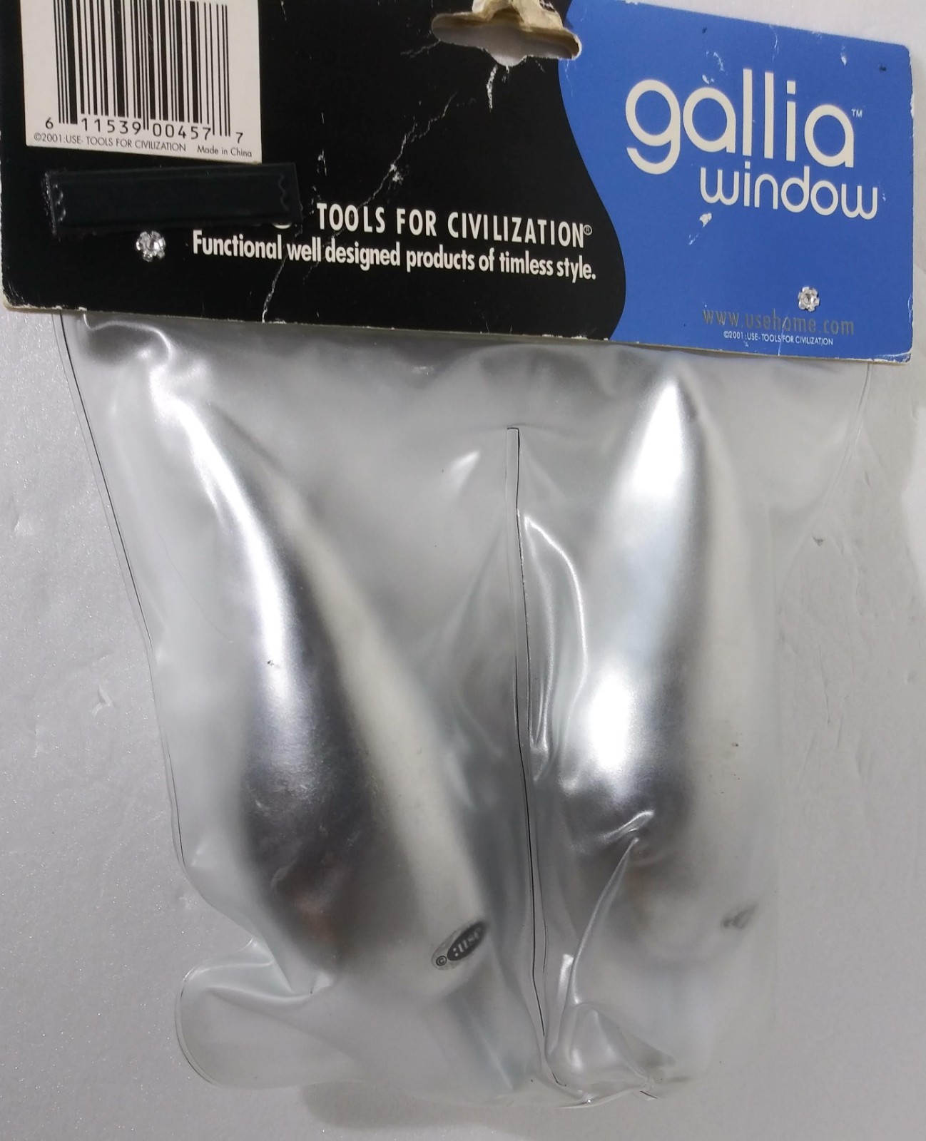 Gallia Window Polished Aluminium Silver Curtain Rod Finial 1 Pair New