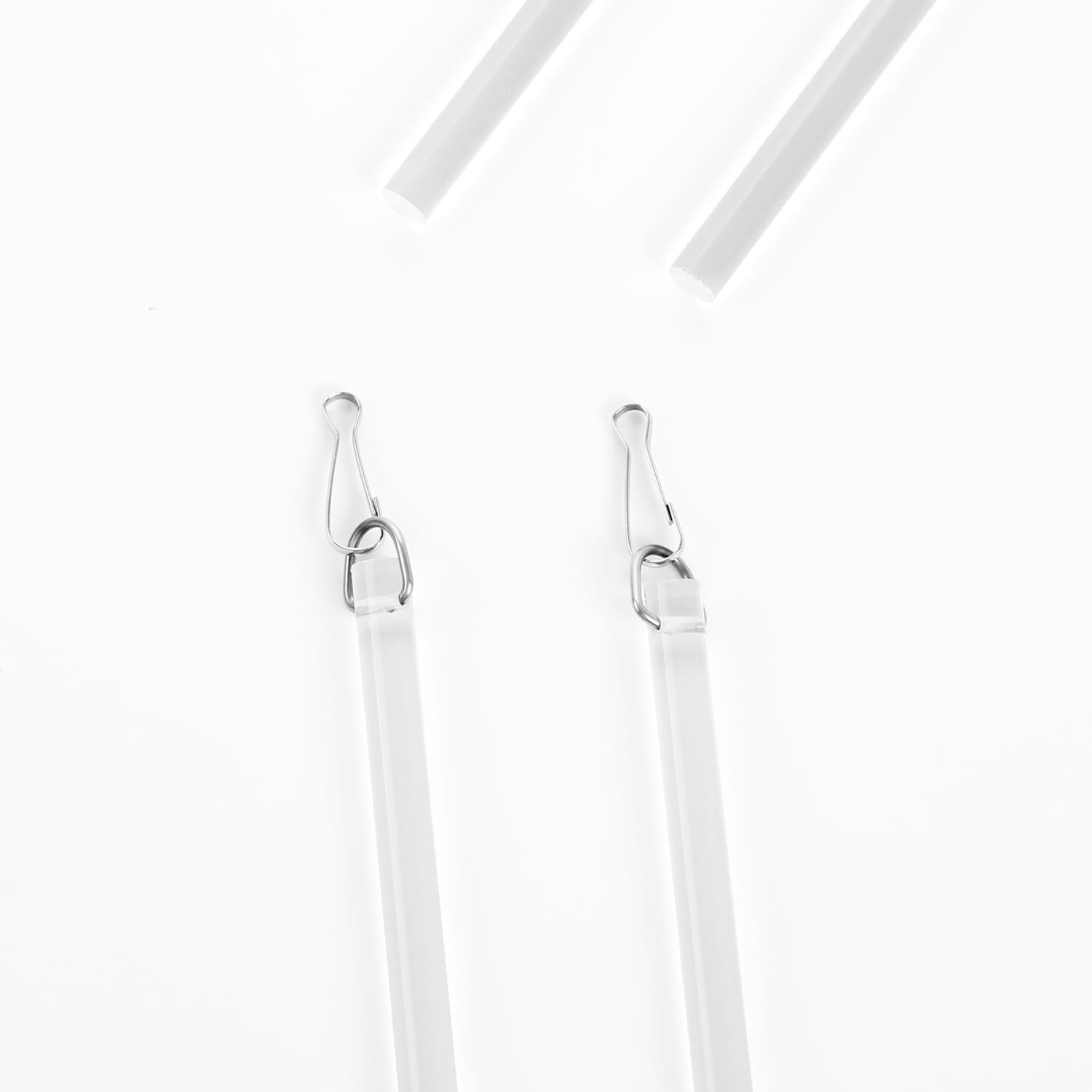 17 Inch Curtain Pull Wand, Clear Curtain Pull Rod with Hook, Drapery Pull Wand f