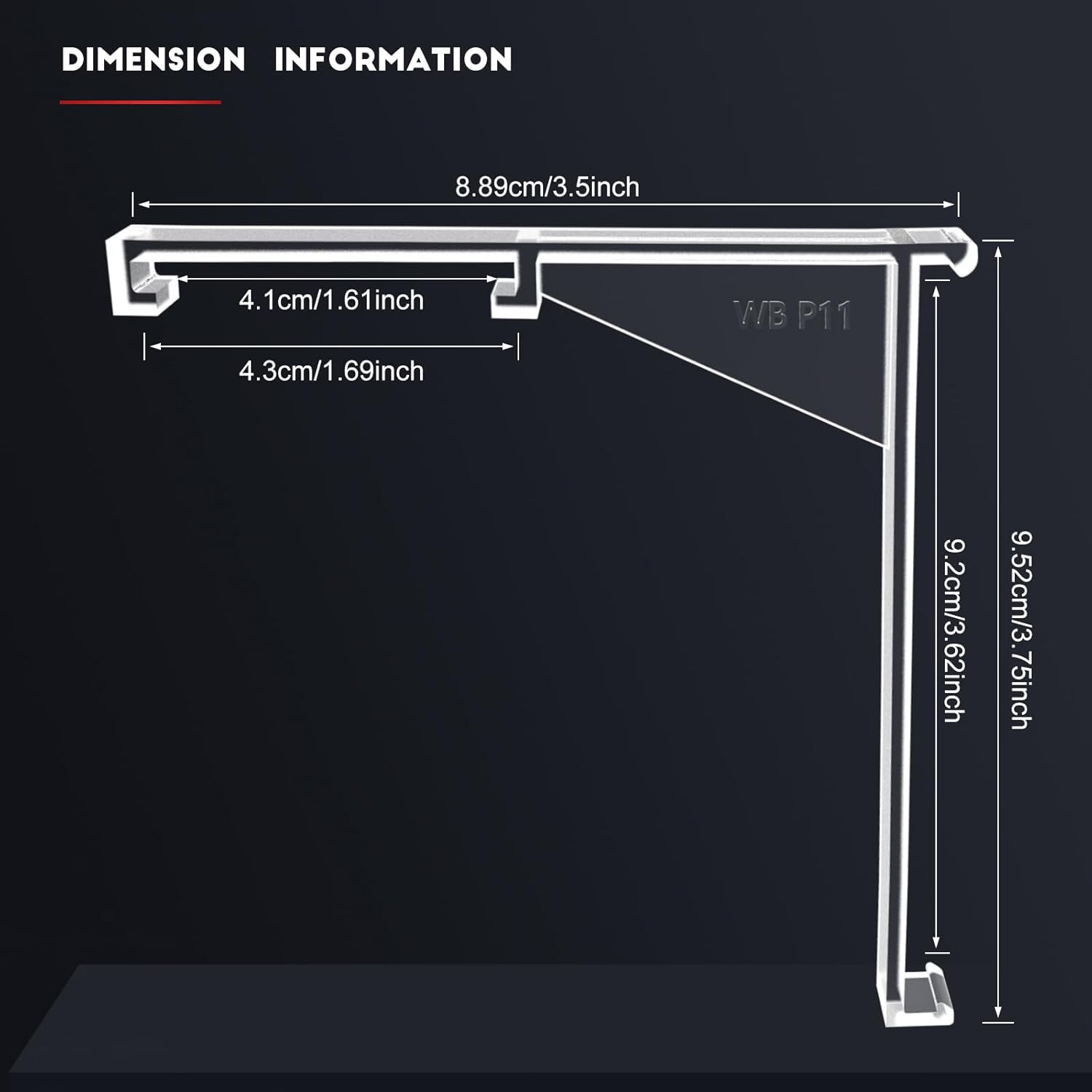 4 Pack Vertical Blind Valance Clips Clear Hidden Bracket Outside Mount
