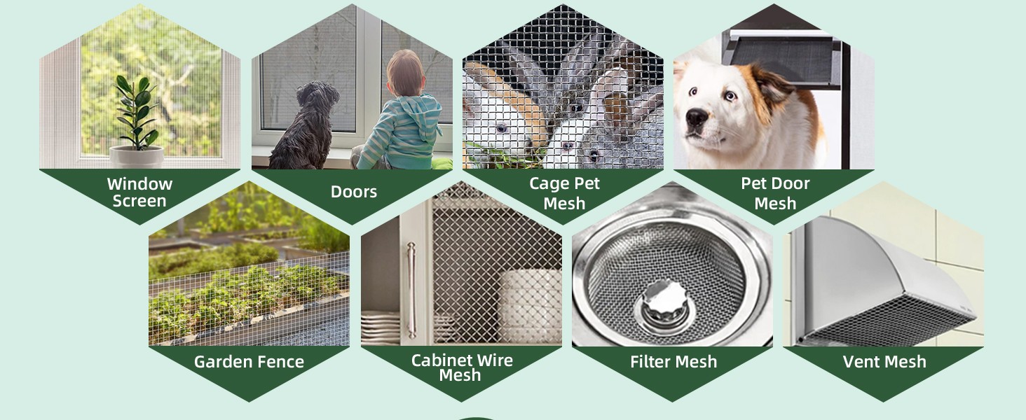 304 Stainless Steel Mesh, 47in x 10ft, 20 Mesh, Sturdy Metal Screen Roll for