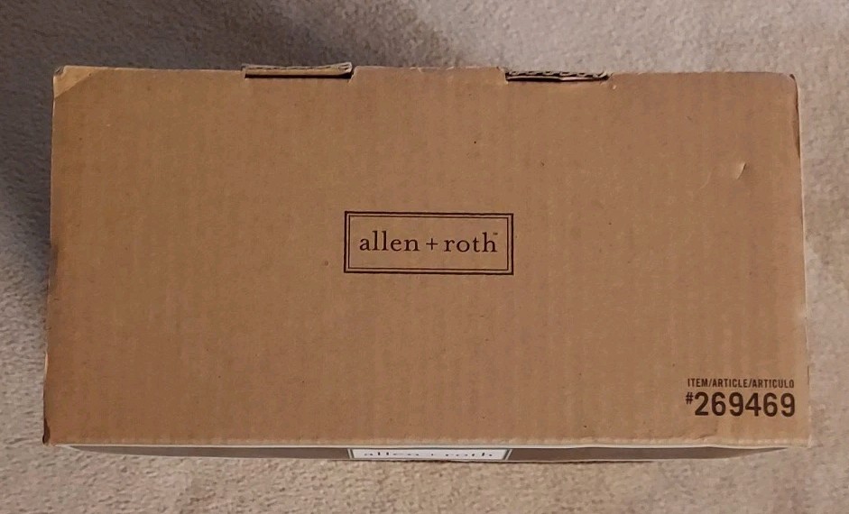 Allen Roth Square Wood Finials 269469 Mahogany Finish fits 1-3/8″ or 1-3/4 NEW