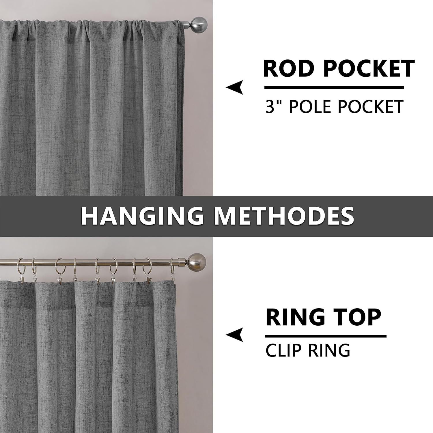 Short Linen Curtains Living Room Rod Pocket Semi Sheer Curtain Burlap Light Filt