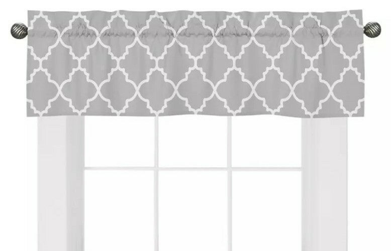 LINED WINDOW VALANCE CURTAIN 42 X 12 GREEN HALLOWEEN PUMPKIN WITCH WEBS