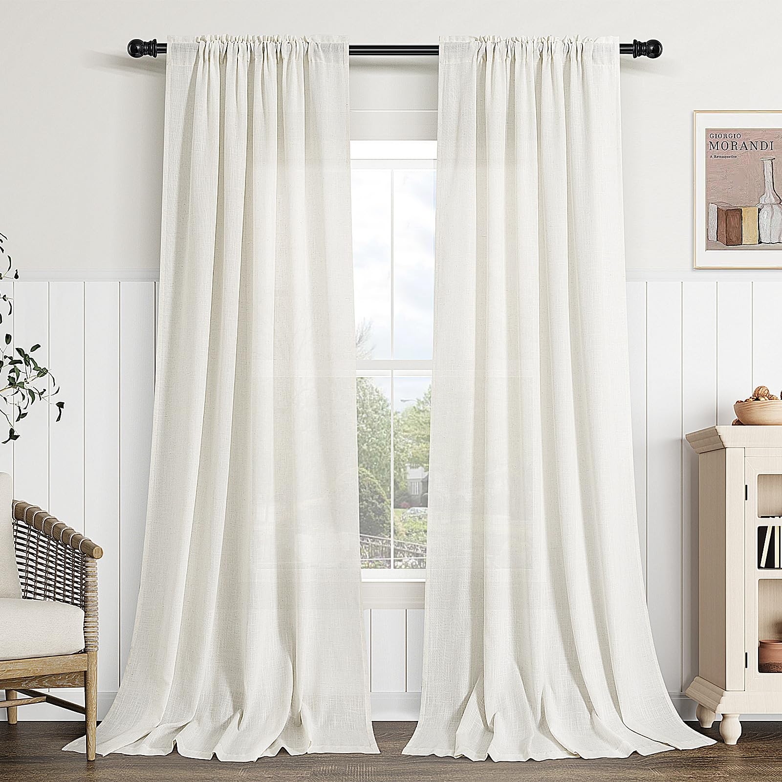 Cortinas 2 Paneles 52×84 Beige Modernas Elegantes Para Dormitorio Sala 2026 Set