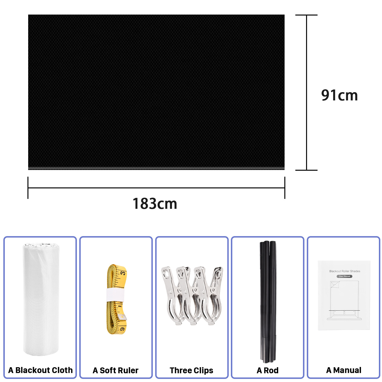 100% Blackout Roller Shades, No Drill No Tools Cordless Window Blackout Blinds