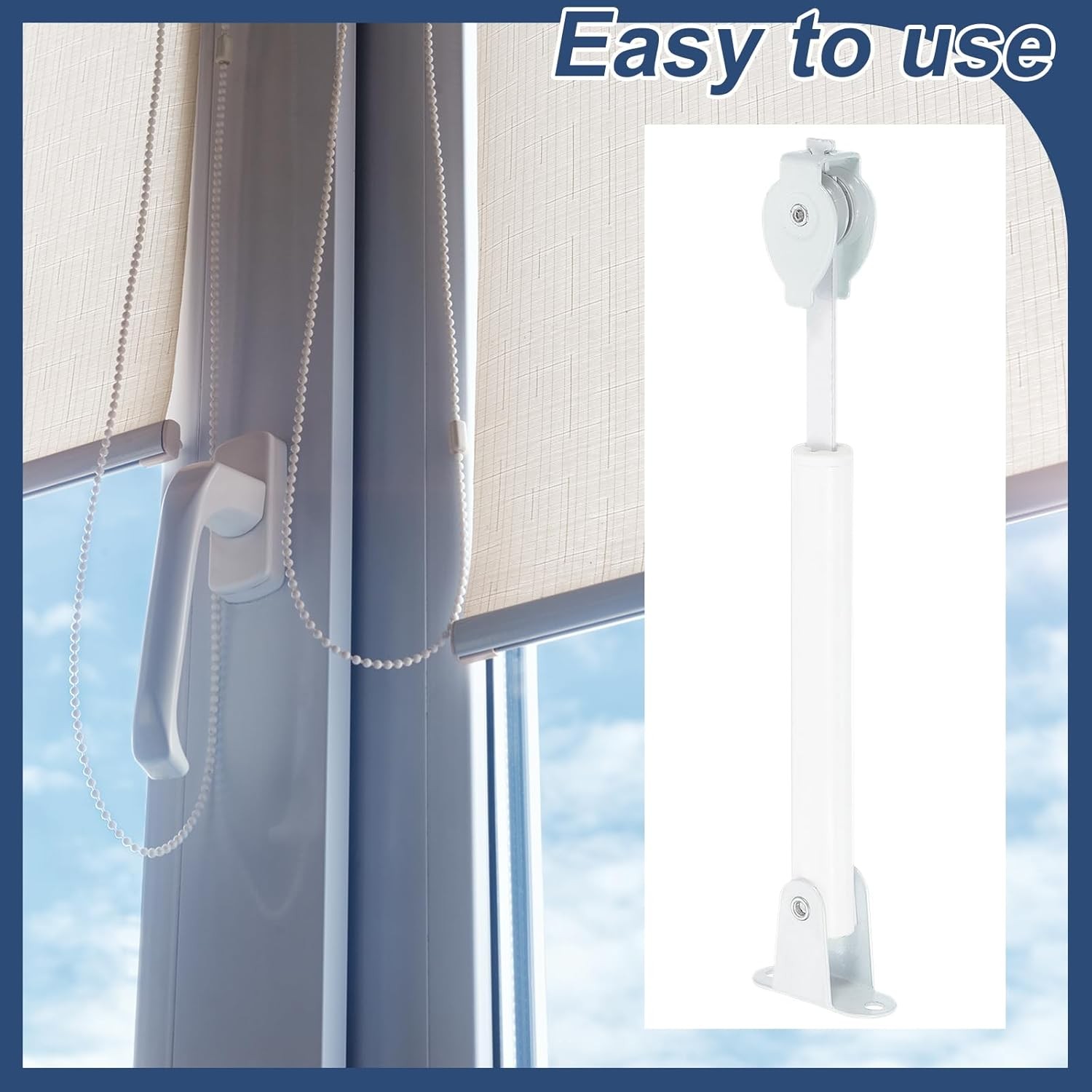 uxcell 2Pcs Universal Spring Loaded Cord 7.48 x 1.57 x 0.67 inches, White