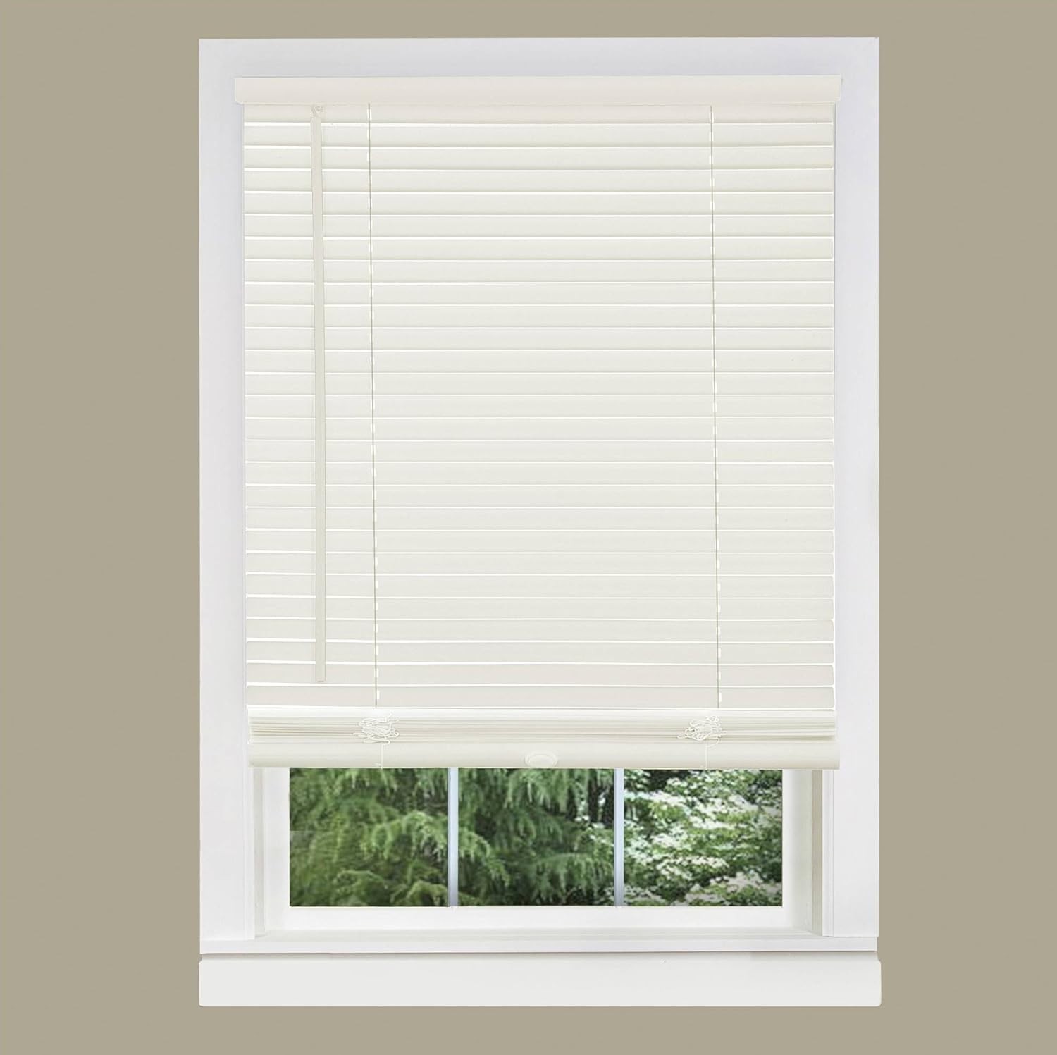 NEW CORDLESS WINDOW MINI BLINDS 1″ SLATS VINYL BLACK WHITE VENETIAN BLINDS