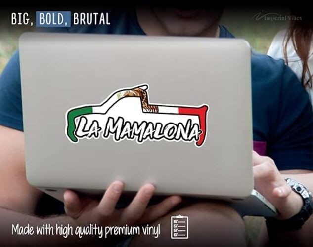 IMPERIAL VIBES – La Mamalona Mexico Sticker – Vinyl Decal for Car, Truck, and