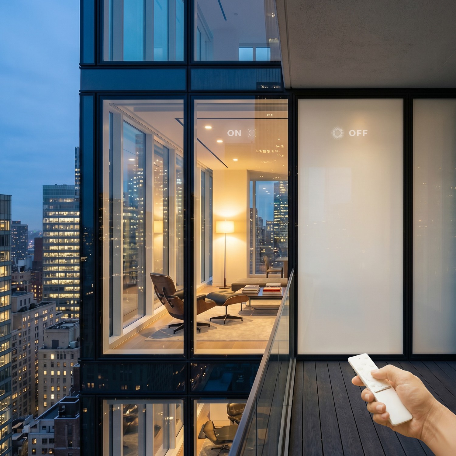 Window Privacy Film PDLC Smart Film Self Adhesive Switchable Electric Smart Tint