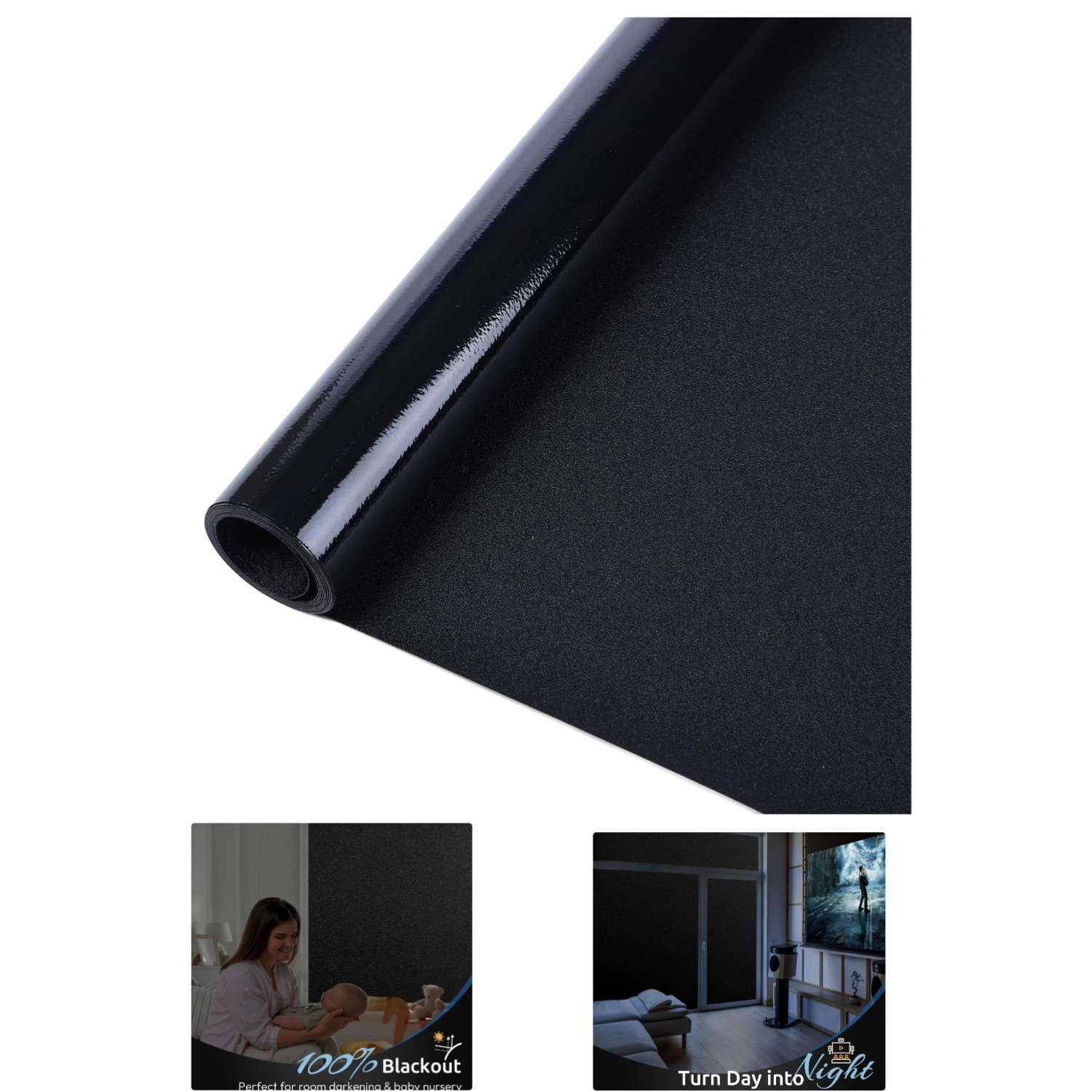 Removable Blackout Window Film – Easy Static Cling, Light Blocking Solution