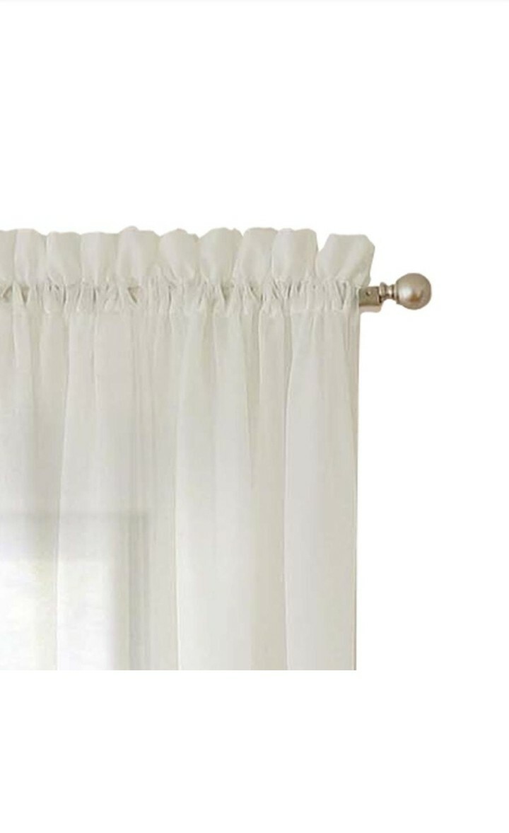 Window Pairs to Go Victoria Voile ivory Panel Pair Sheer White NEW