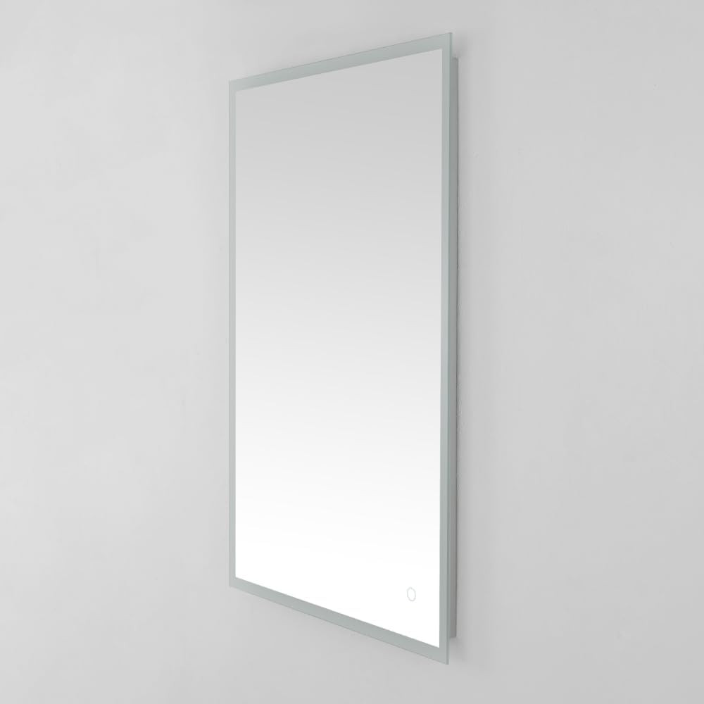 Houston Silver/White 24×36″ LED Touch Switch Wall Mirror for Any Room