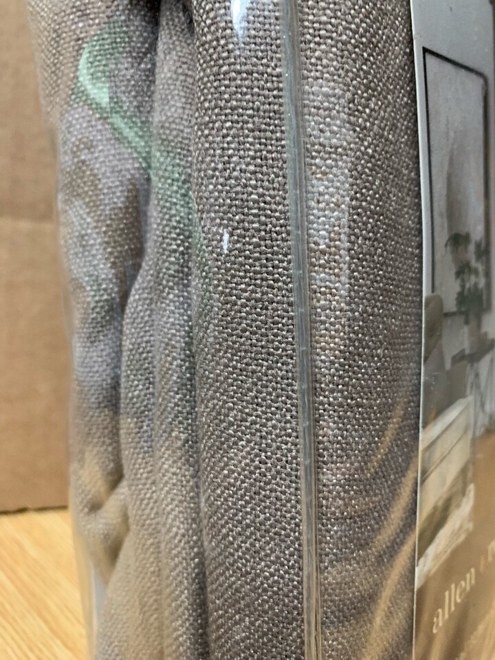 allen + roth 84” Camel Polyester Light Filtering Grommet Single Curtain Panel