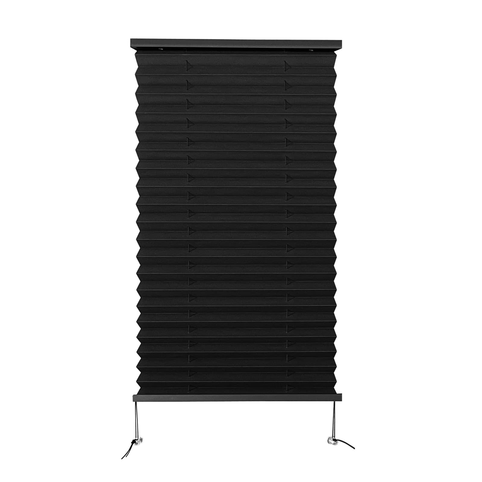 RV Blinds – Pleated Shades, 14″ W x 24″ L Black RV Window Shades for Camper, …