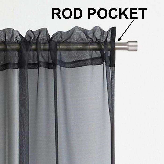 2PC SOLID SHEER PANEL INDOOR OUTDOOR PORCH WEDDING ROD POCKET WINDOW CURTAIN