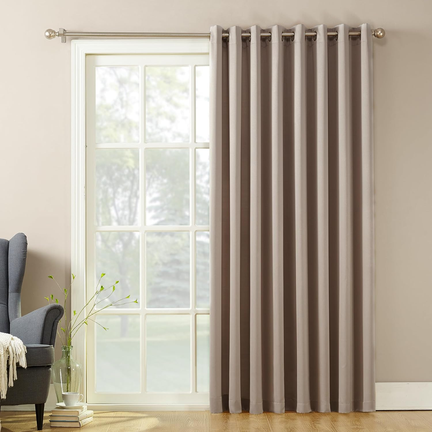 Barrow Energy Efficient Grommet Sliding Patio Door Curtain Panel, 100″