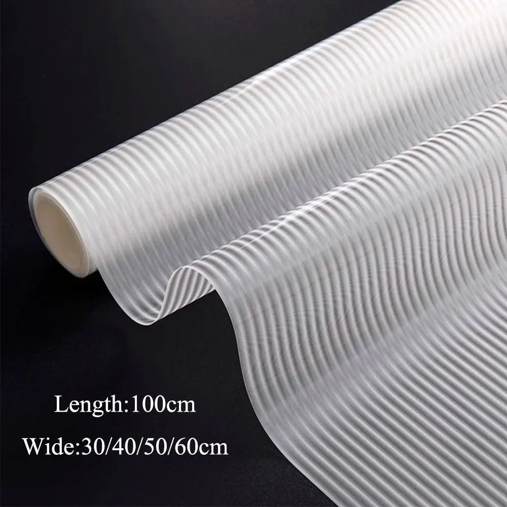 Reeded Glass Window Privacy Film Opaque UV Protection Static Shading Stripe Deco