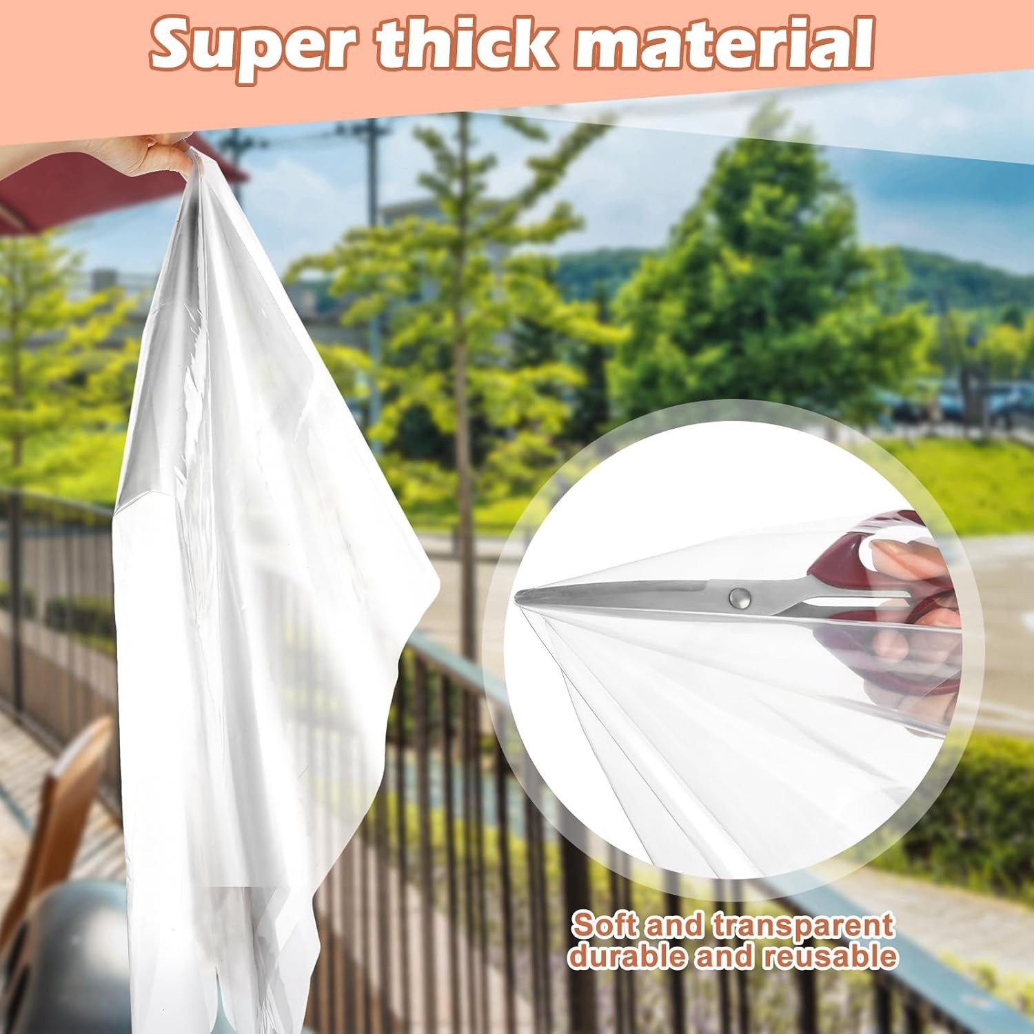 Window Insulation Kit Cuttable Transparent Film W/ Adhesive Straps Reusable