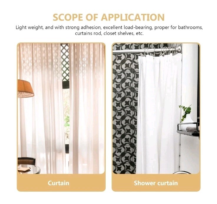 10pcs Punch Free Curtain Rods Hooks Curtain Hangers Nail Free Curtain Rod Hooks