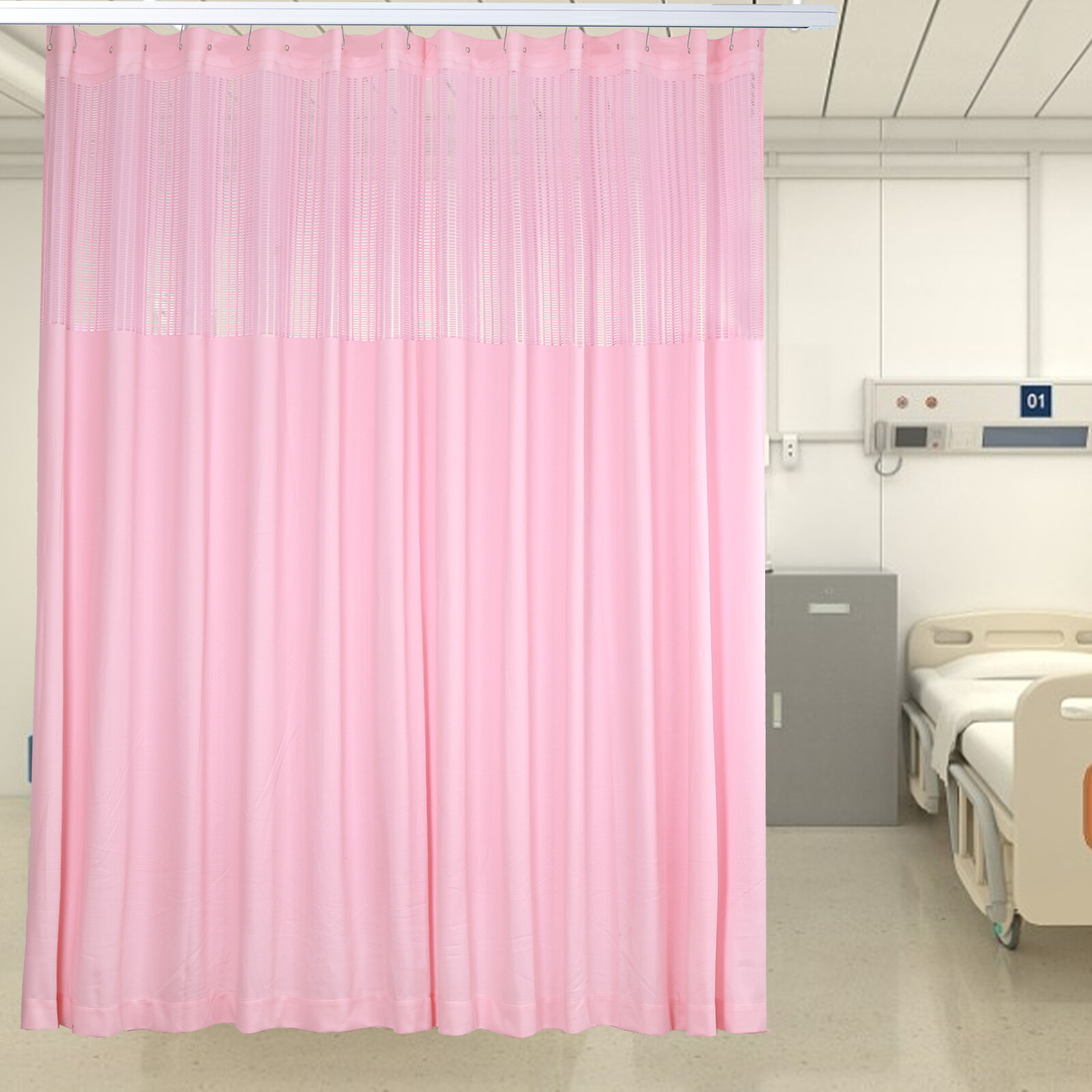 Contemporary Style 12 Feet Wide X 8 Feet High Pink Room Divider Curtains NEW US
