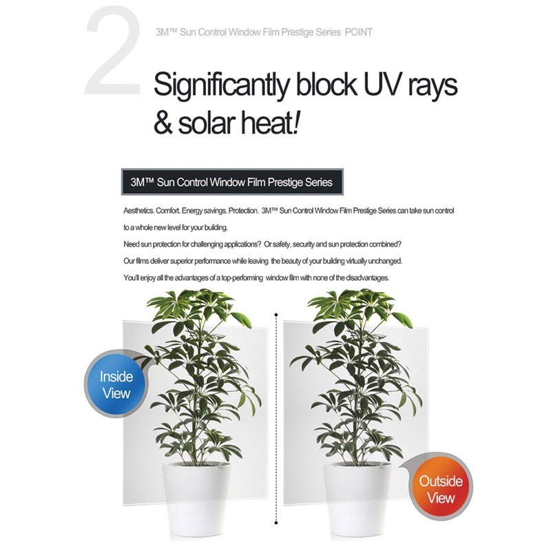 3M Window Tint Film Sun Control UV Protect Energy Saving PR-70 60 in X 100 ft