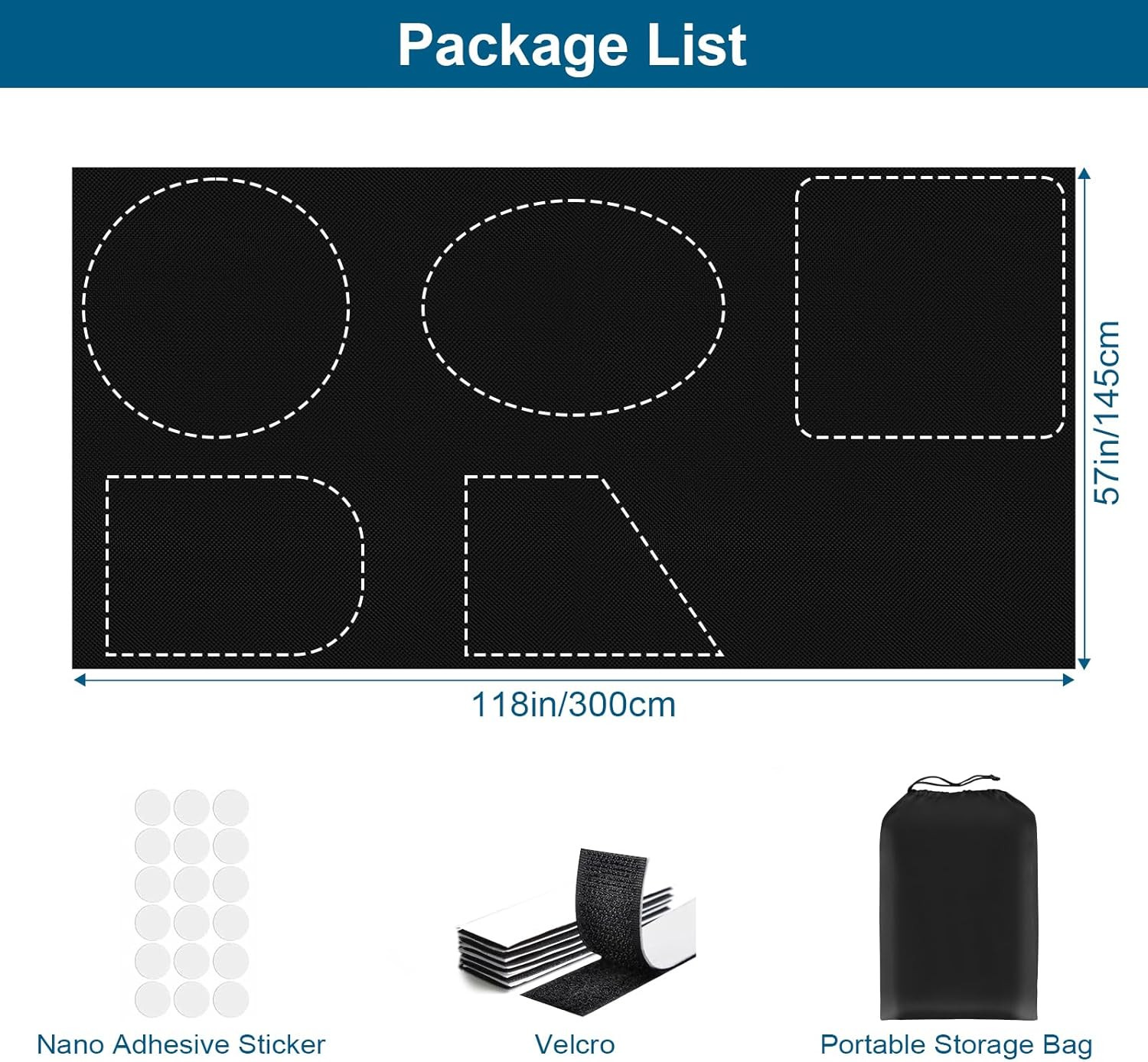 Petaholic 100% Blackout Curtains for Bedroom, Portable DIY Window Blinds, No Dri