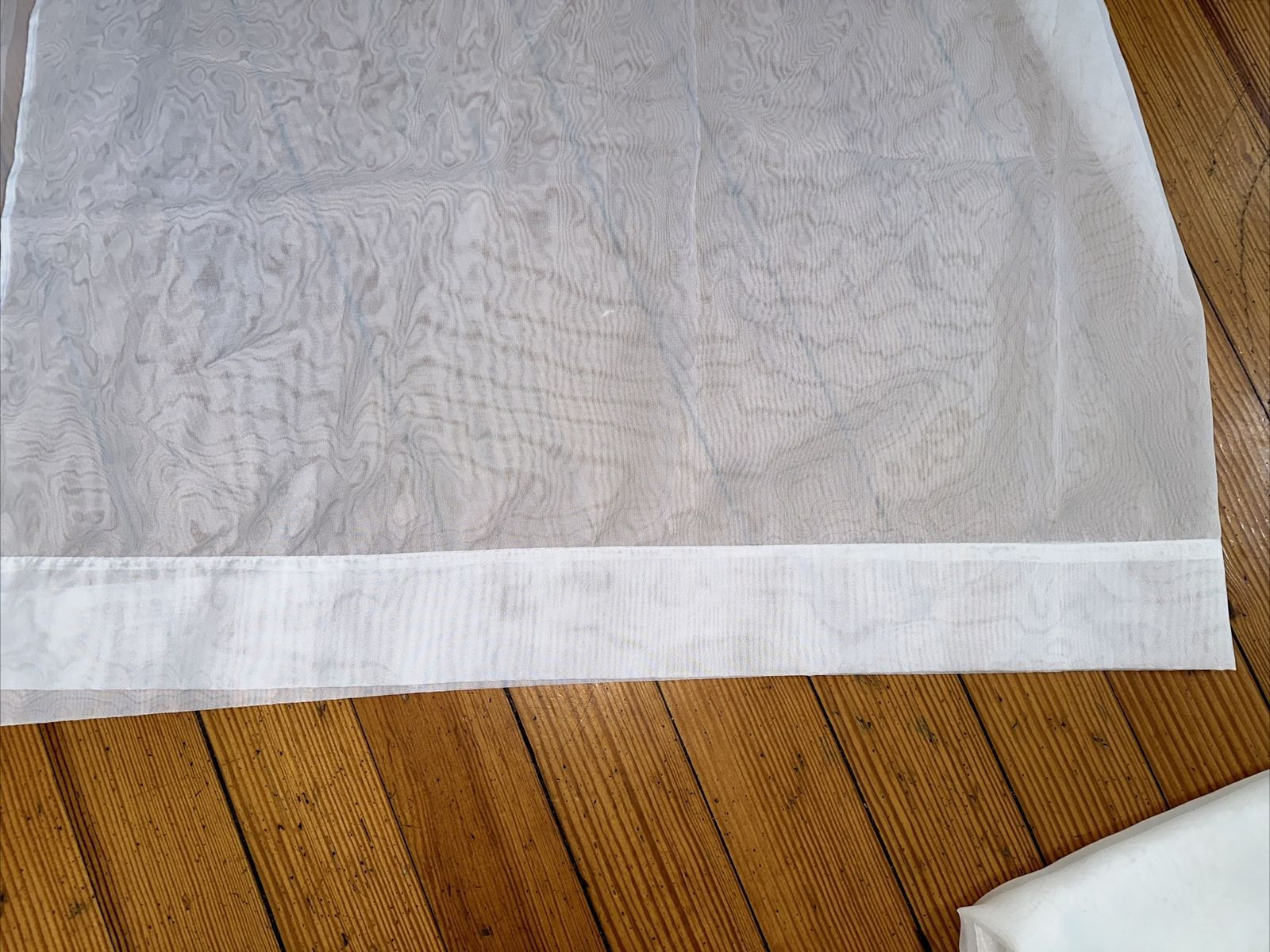 Unbranded Pair Sheer White Semi Opaque Curtain Panels W 56″ L 54″