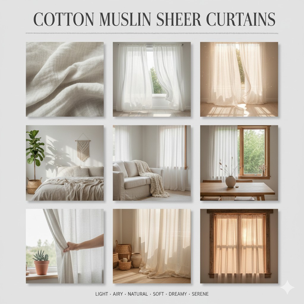 Cotton Gauze Drapes Curtains
