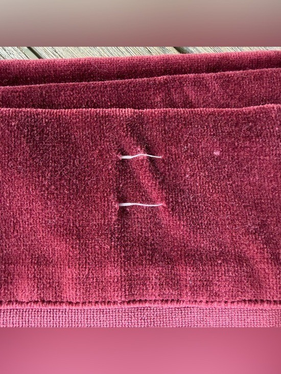 Pottery Barn Velvet Twill Merlot Red Drape Set 48×96 100% Cotton Mexico READ