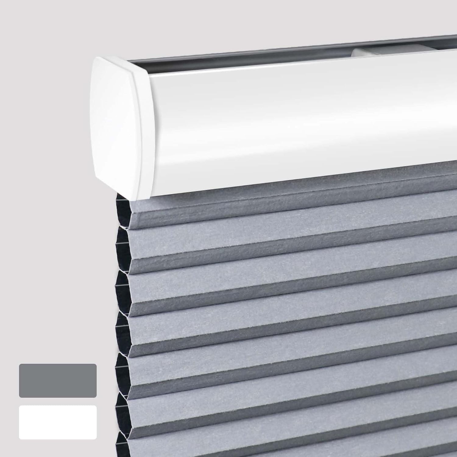 LUCKUP Cellular Shades Cordless Blackout Honeycomb Blinds, Room Darkening Pull D